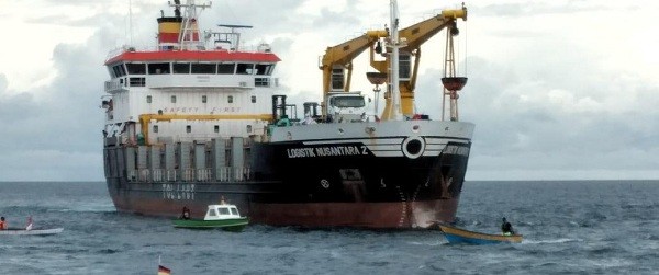 Resmi Beroperasi, Kapal Tol Laut Logistik Nusantara 2 Tiba Di Pelabuhan Depapre