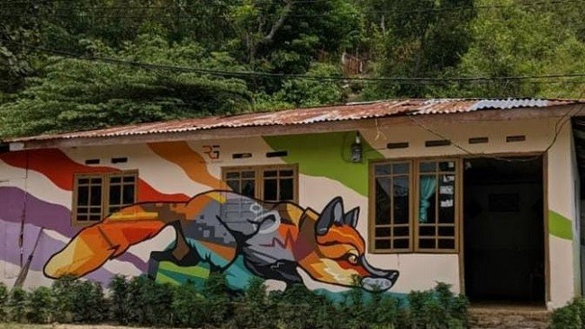 Rumah Desa Disulap Jadi Objek Wisata Baru, Penuh Mural Warna-Warni