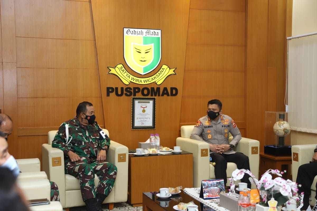 Kadiv Propam Temui Danpuspom TNI, Bahas Penegakan Disiplin Personel