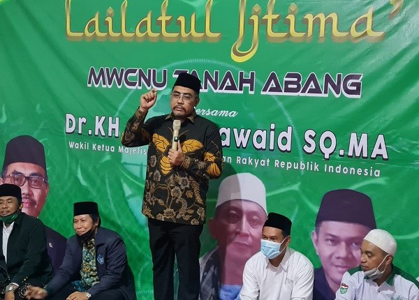 Sambangi MWC NU Tanah Abang, Gus Jazil Ingatkan Pentingnya Menghidupkan Tradisi Lailatul Ijtima'