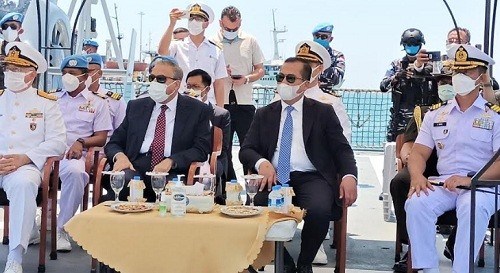 Dansatgas MTF Jamu Makan Siang Dubes RI untuk Turki di Geladak KRI Sultan Iskandar Muda