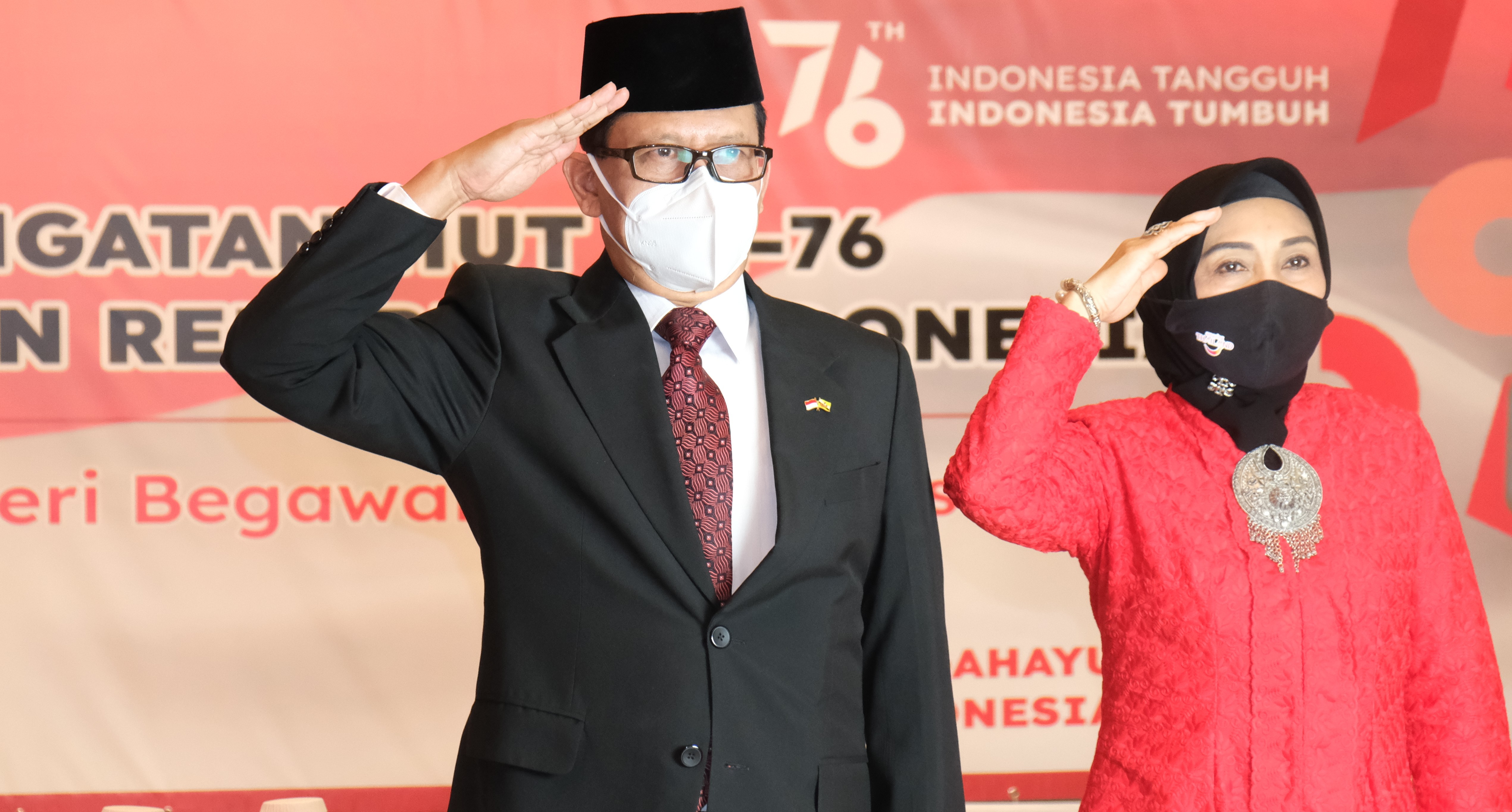 Kasus Covid di Brunei Meningkat, KBRI Adakan Upacara HUT ke-76 Secara Virtual