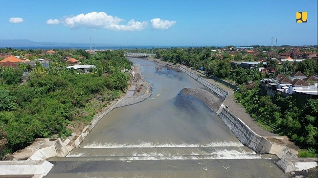 Kementerian PUPR Percepat Pembangunan Prasarana Pengendali Banjir Tukad Unda di Bali