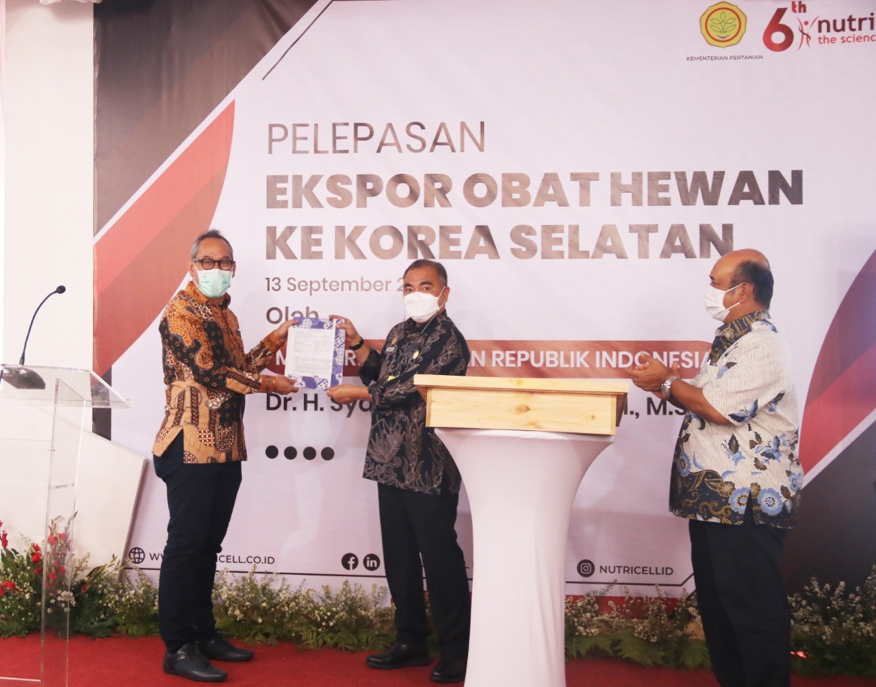 Kementan Lepas Ekspor 28 Ton Obat Hewan ke Korea Selatan