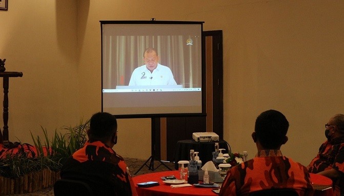 Di Hadapan Kader SAPMA Pemuda Pancasila, LaNyalla Bicara Pentingnya Kedaulatan Bangsa
