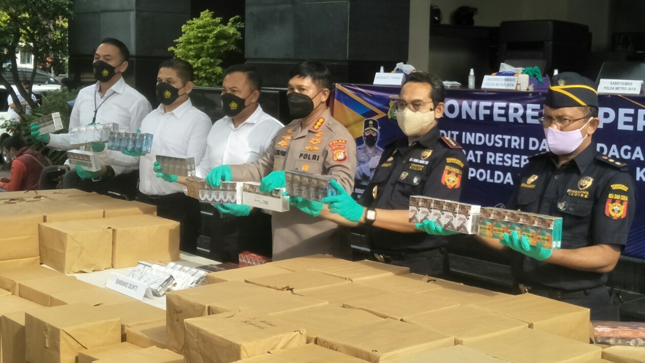 Hampir Setengah Juta Batang Rokok Ilegal Disita Polisi, Rp 750 Juta Uang Negara Diselamatkan