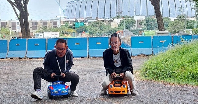 Satgas Pemburu Koruptor Formula E Aksi Mobil-Mobilan di Area Sirkuit Formula E Ancol