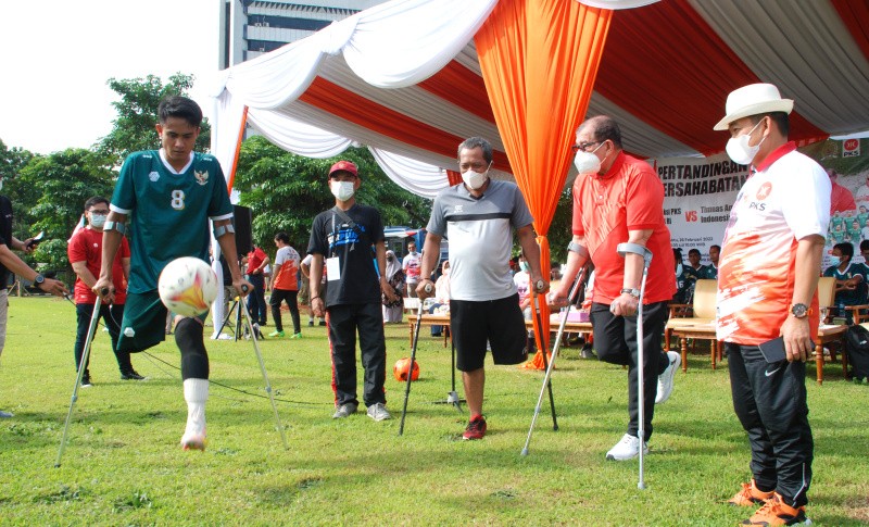 Persahabatan Bola Fraksi PKS Dan Timnas Amputasi Indonesia