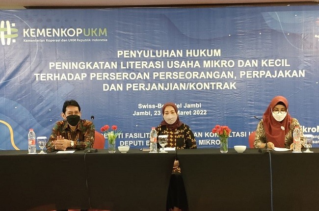 Kemenkop Dorong 40 Pelaku Usaha Mikro Jambi Dirikan Perseroan Perorangan