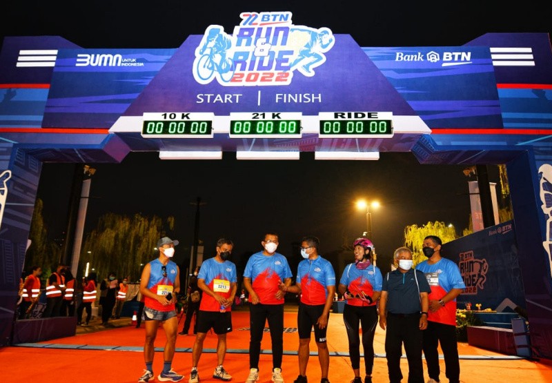 3000 Peserta Ramaikan BTN Run & Ride 2022
