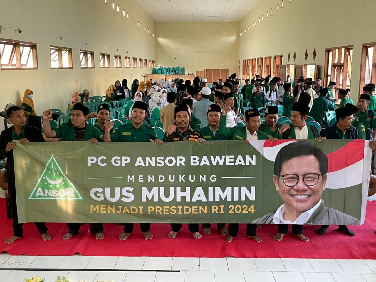 Dambakan Pemimpin Santri, GP Ansor Bawean Deklarasikan Gus Muhaimin Presiden 2024