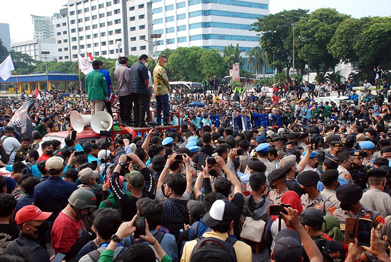 Demo Mahasiswa BEM SI di DPR