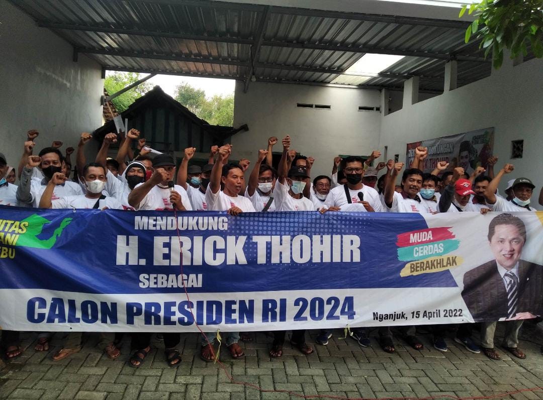 Petani Tebu Nganjuk Deklarasi Dukung Erick Thohir Capres 2024