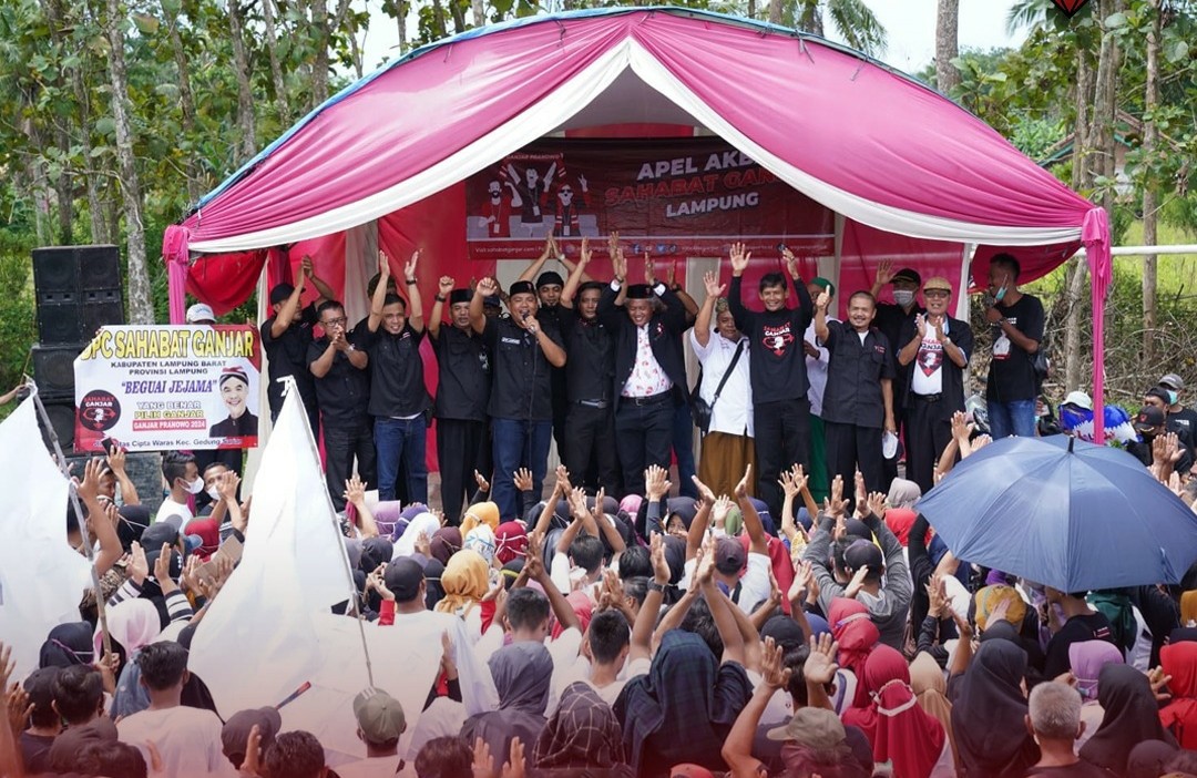 Ribuan Simpatisan Ganjar Pranowo di Lampung Hadiri Apel Akbar, Deklarasi dan Berdoa