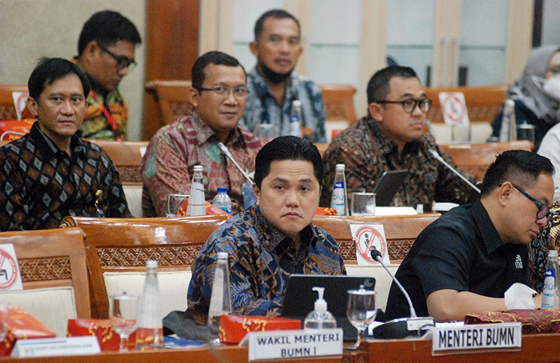 Menteri BUMN Erick Thohir Raker Dengan Komisi VI DPR