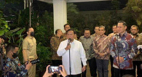 Pesan Prabowo ke AHY: Sampaikan Salam Hormat ke Bapak SBY