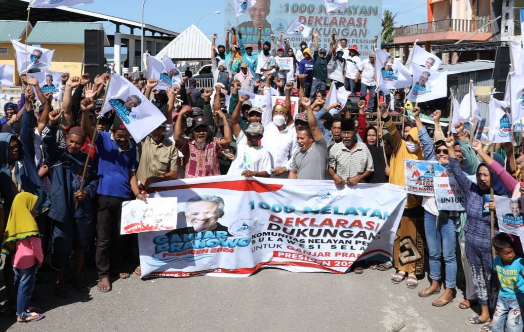 Komunitas Nelayan di Sulsel Deklarasi Dukung Ganjar jadi Capres 2024