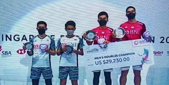 Kalahkan Fajar/Rian, The Babies Raih Gelar Pertamanya di Singapura Open 2022