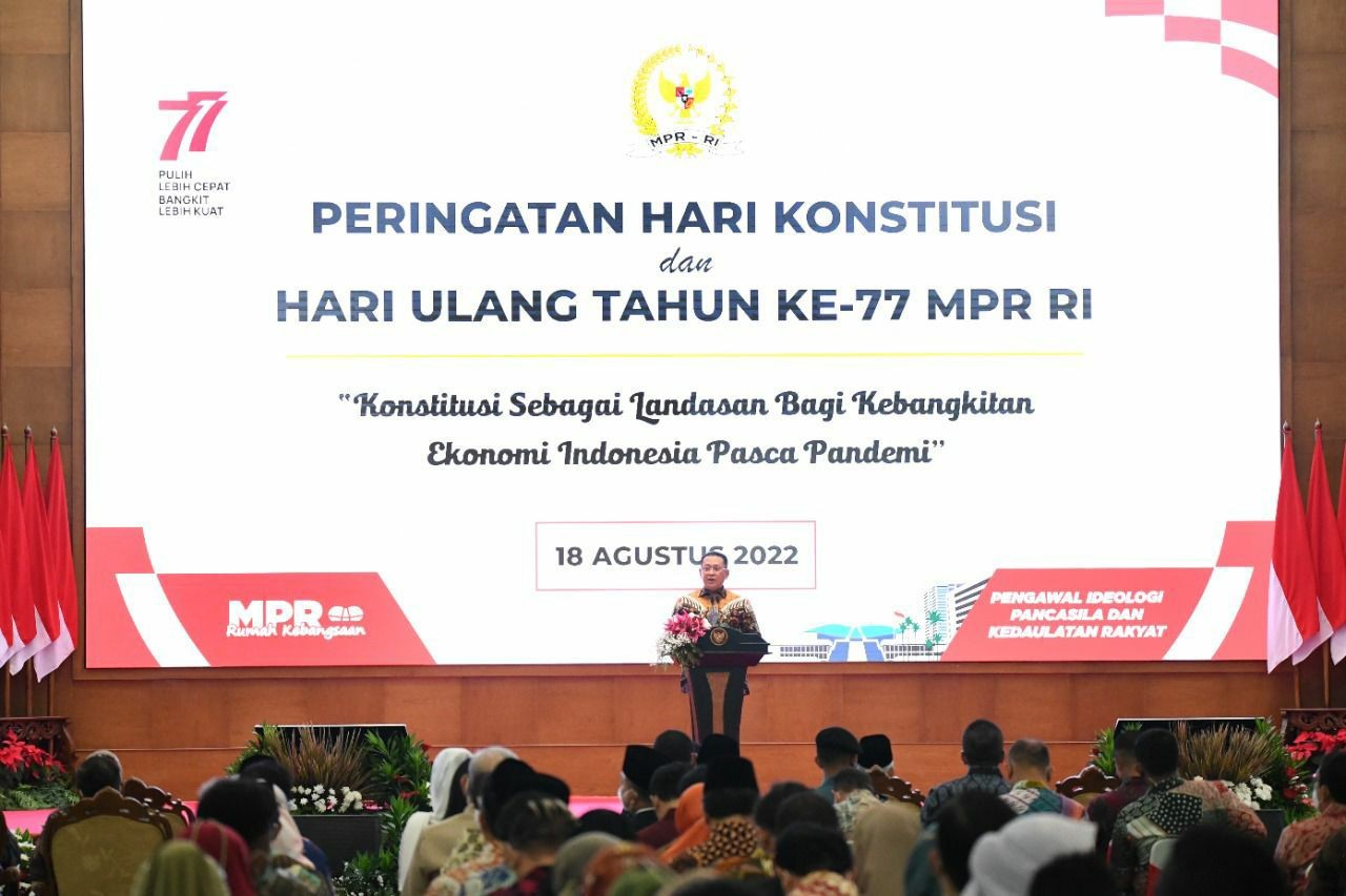 Peringatan Hari Konstitusi dan Milad ke-77 MPR RI, Ketua MPR RI Sampaikan Hal Ini