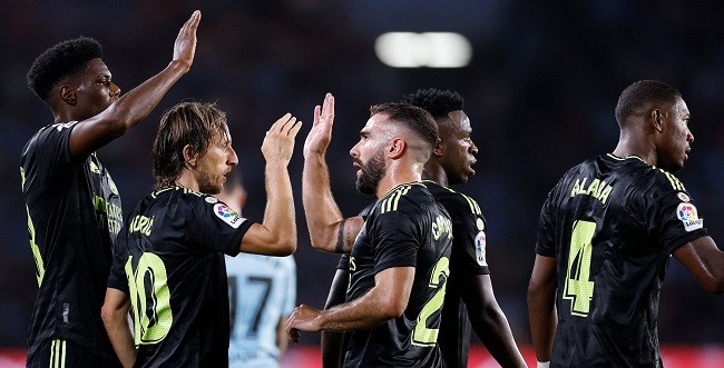 Real Madrid Menang telak 4-1 atas Celta Vigo 
