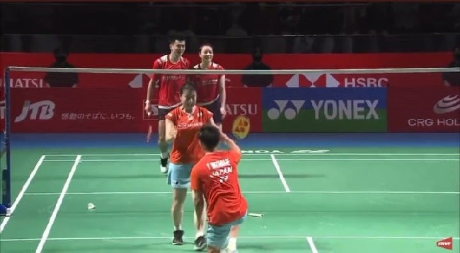 Sampai Jatuh Bangun, Yuta/Arisa Kandaskan Rivalnya di Jepang Open 2022