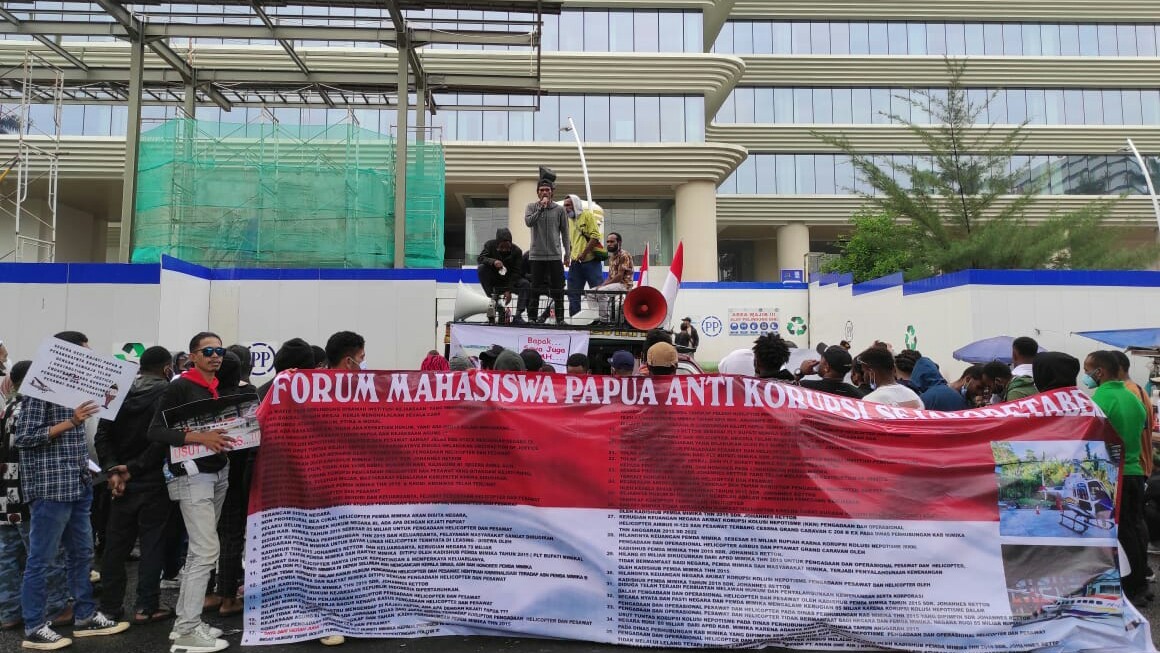 Dugaan Korupsi Pesawat, Mahasiswa Papua Desak Kejagung Tangkap eks Kadishub Mimika