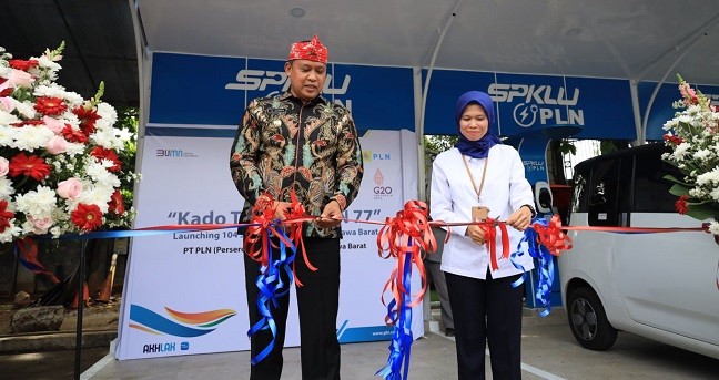 Resmikan SPKLU, Tri Adhianto: Kendaraan Listrik Akan Semakin Mudah untuk Pengisian Mobil dan Motor