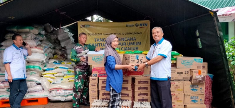 BTN Bangun Dapur Umum untuk Korban Gempa Cianjur