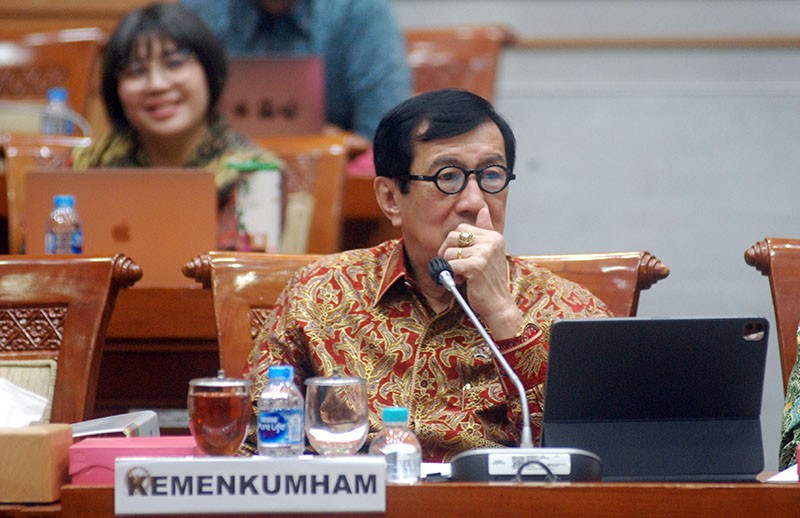 Menkum Ham Raker Dengan Komisi III DPR
