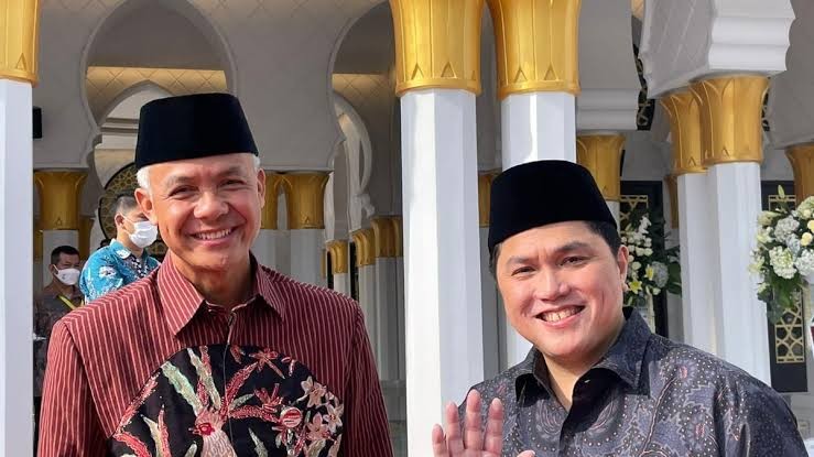 Dukungan pada Ganjar Pranowo dan Erick Thohir jadi Perbincangan Hangat Warganet di Medsos
