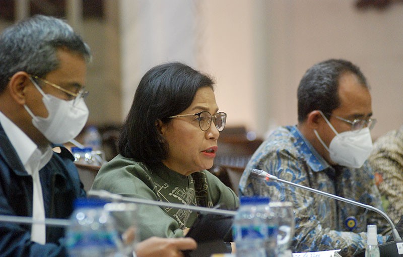 Menkeu Sri Mulyani Raker Dengan Komisi XI DPR
