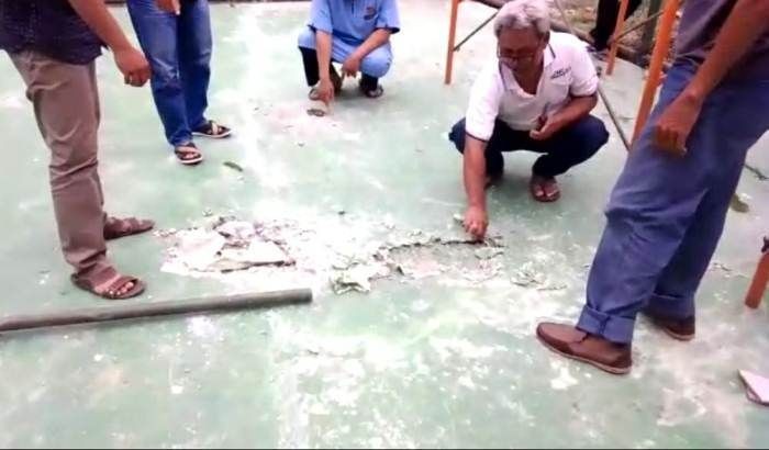 Pengerjaan Sarana Olahraga di Perumahan Cibitung Ugal-ugalan, Warga Komplek Protes