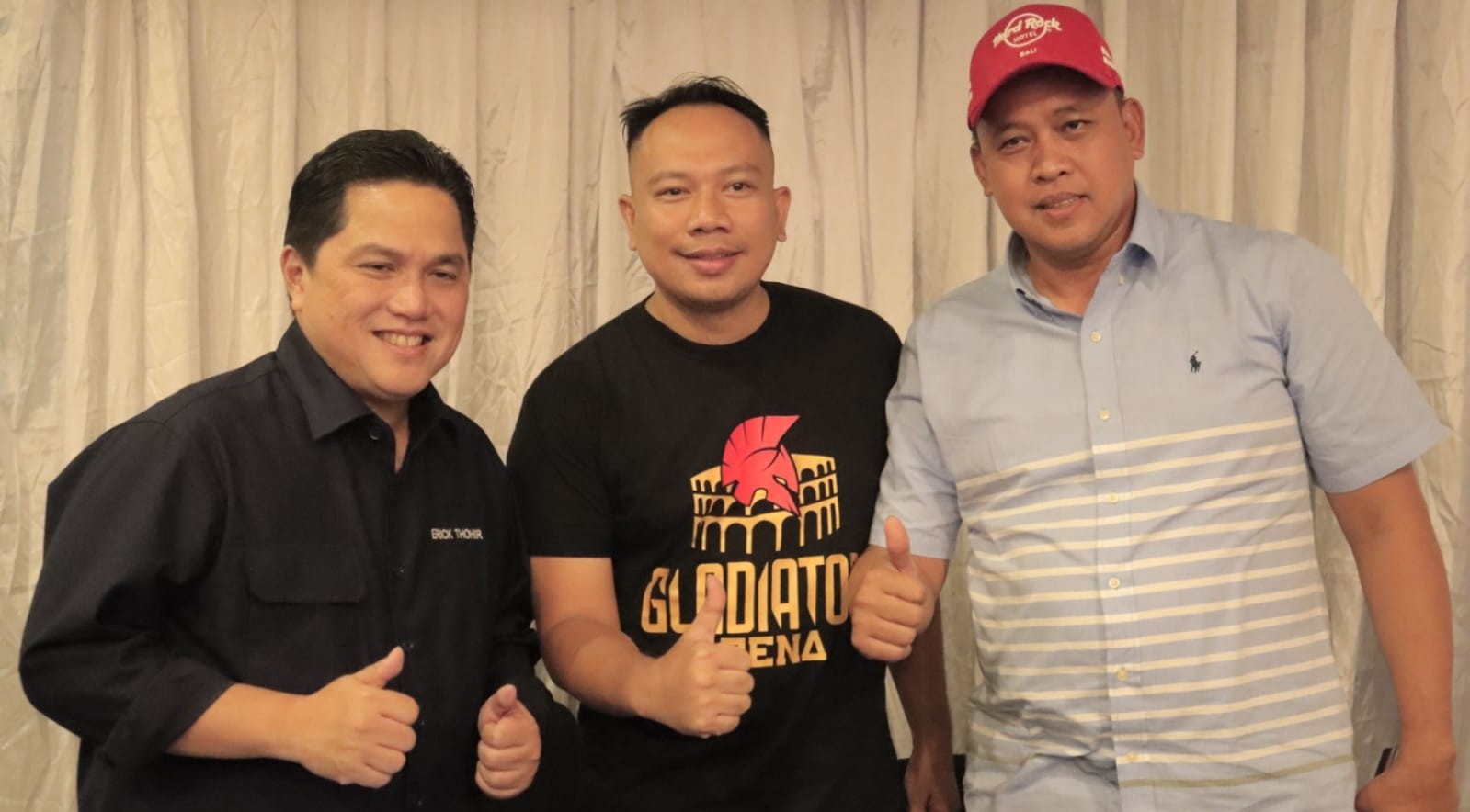 Erick Thohir dan Tri Adhianto Apresiasi Konser Amal Salam Satu Jiwa Vicky Prasetyo