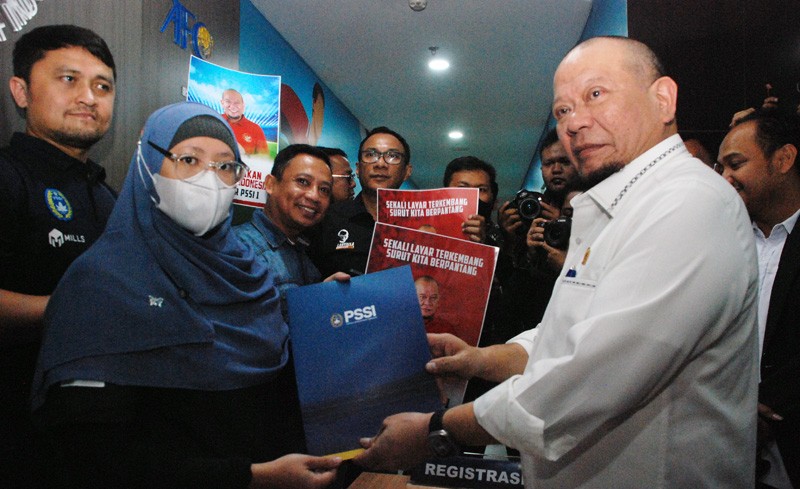 LaNyalla Resmi Daftar Sebagai Calon Ketum PSSI