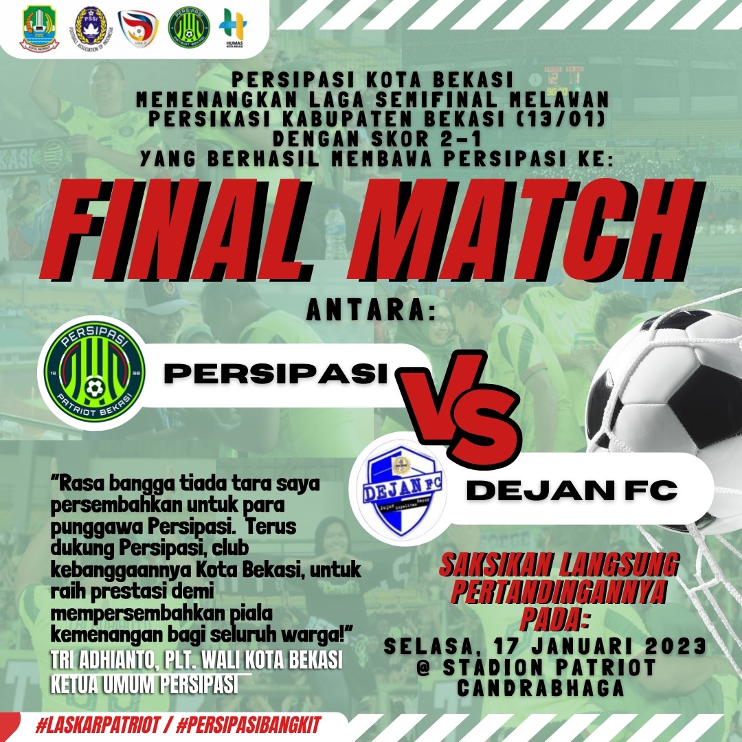 Lolos ke Final Liga 3, Persipasi Kota Bekasi Optimis Juara