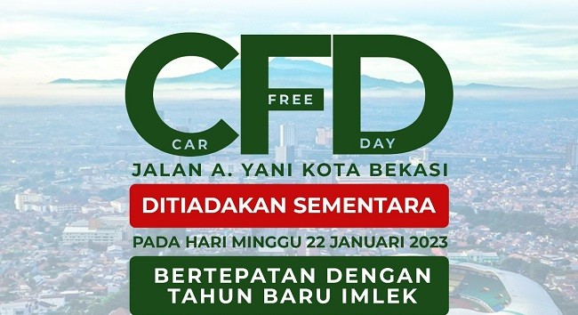 Kota Bekasi Hentikan Car Free Day, Ini Alasannya