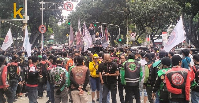 Ojol Geruduk DPRD DKI Jakarta, Tolak Kebijakan Jalan Berbayar
