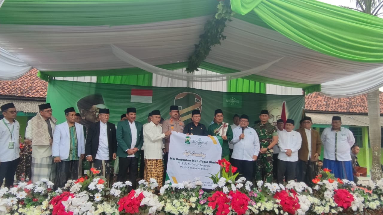 PC Kabupaten Bekasi Launching Madrasah Aliyah Unggulan NU KH R Makmun Nawawi