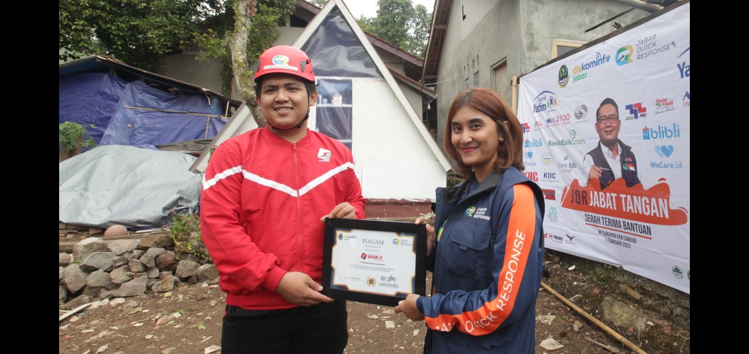 Bantu Bangun Rumah Hunian di Cianjur, SiCepat Ekspres Kolaborasi dengan Jabar Quick Respon