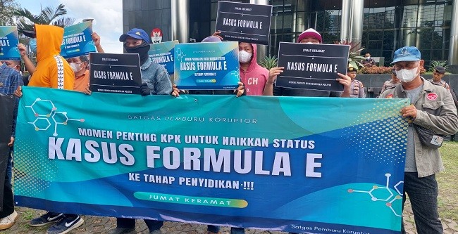 Aksi Jumat Keramat, Aktivis SPK: Banyak Badut Politik yang Berusaha Gagalkan Proses Hukum Formula E 
