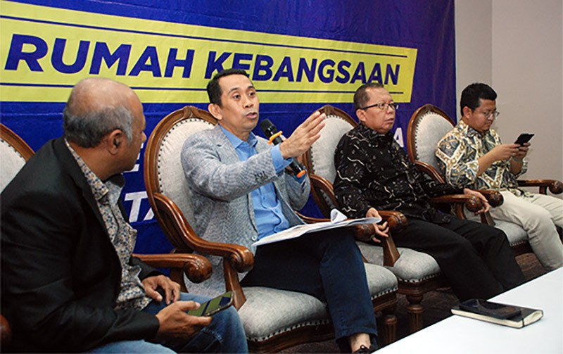 Diskusi Empat Pilar dengan tema "Polemik 349 T, Peran Legislator Ungkap Keadilan Sosial Demi Selamatkan Pajak Negara"