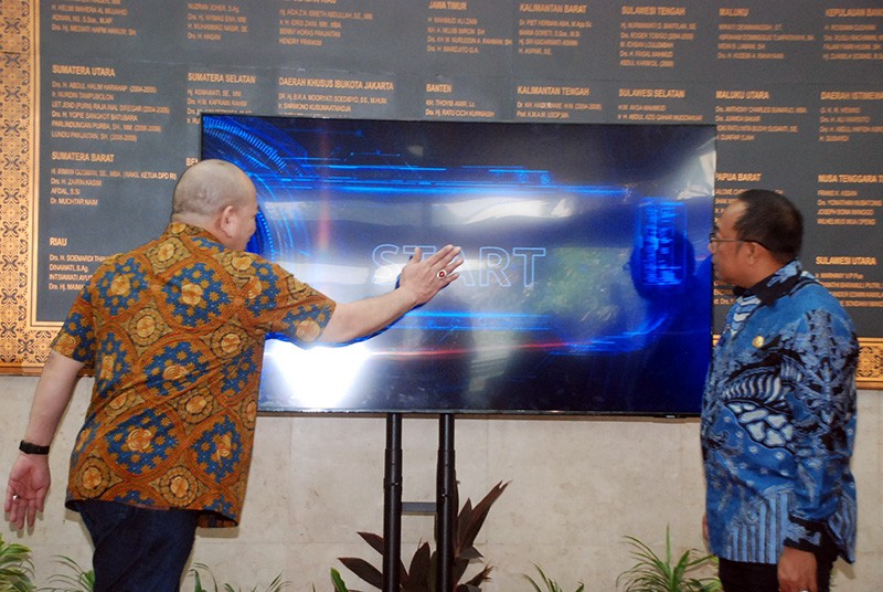 LaNyalla Resmikan Papan Informasi Digital DPD RI