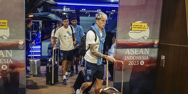 Rombongan Timnas Argentina  Dijaga Super Ketat di Tanah Air
