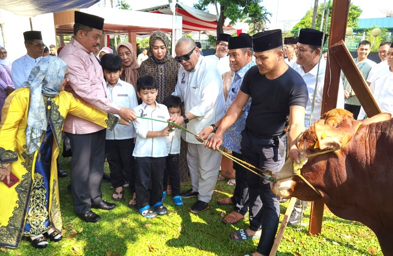 Peringati Idul Adha, Kesekjenan DPD RI Potong dan Bagikan Daging Qurban ke pegawai dan Warga.