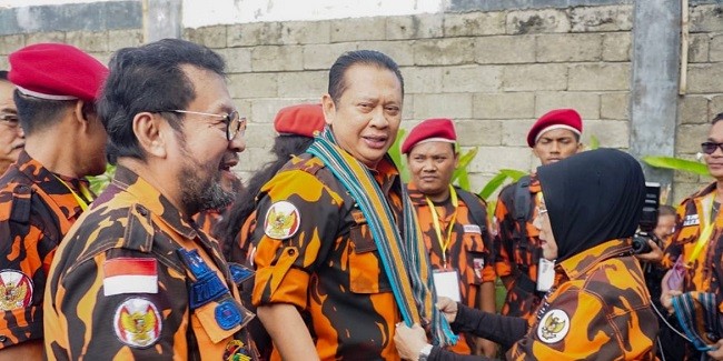 Pelantikan Pengurus MPW Pemuda Pancasila Sulsel, Bamsoet Ajak Tegakan Nilai-Nilai Luhur Pancasila 