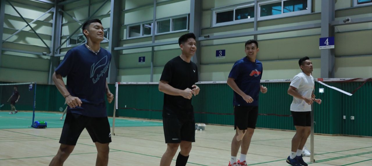 Jelang Korea Open 2023 Pasukan Merah Putih Gelar Latihan Perdana