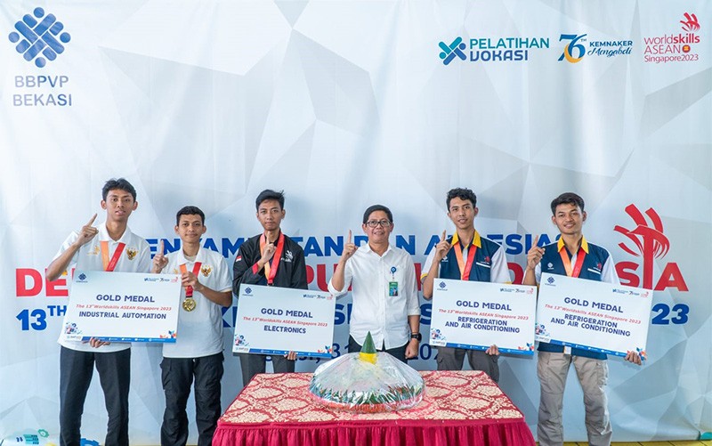 WorldSkills Asean Singapore 2023, BBPVP Bekasi Raih 4 Medali Emas