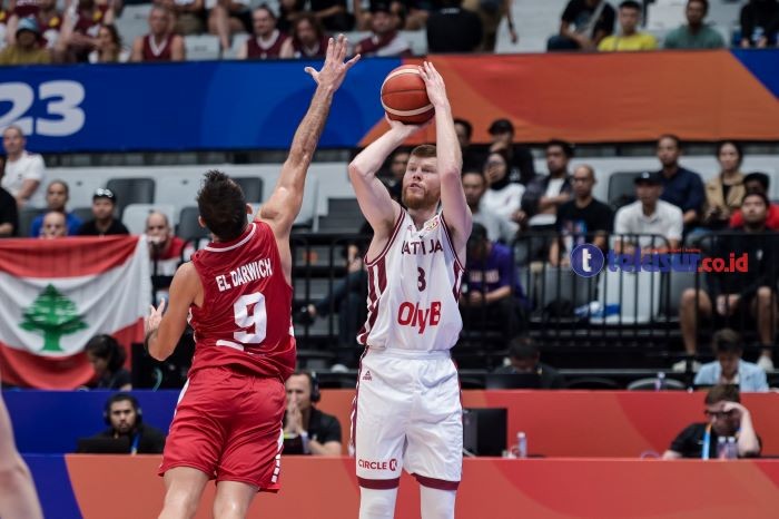 FOTO: FIBA World Cup 2023, Latvia Kalahkan Lebanon 109-70