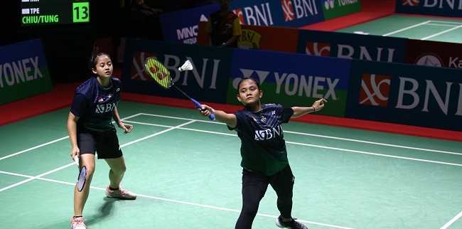 BNI Indonesia Masters 2023, Meisa/Maulida Terhenti, Anisanaya/Az Zahra Menang Mudah