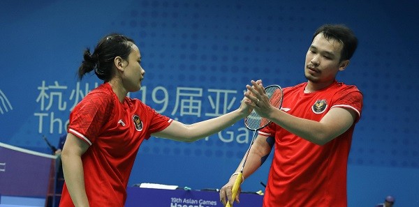 Rinov/Pitha Hadapi Yuta/Arisa di 16 Besar Asian Games 